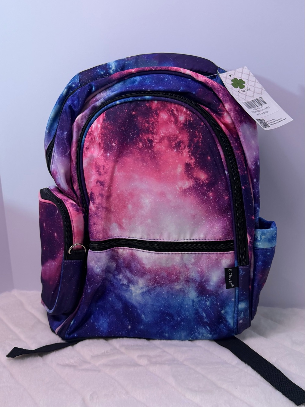 New! Galaxy Print Backpack in Pink, Purple & Blue elementary size backpack